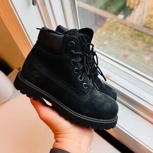 Timberland black boots for kids